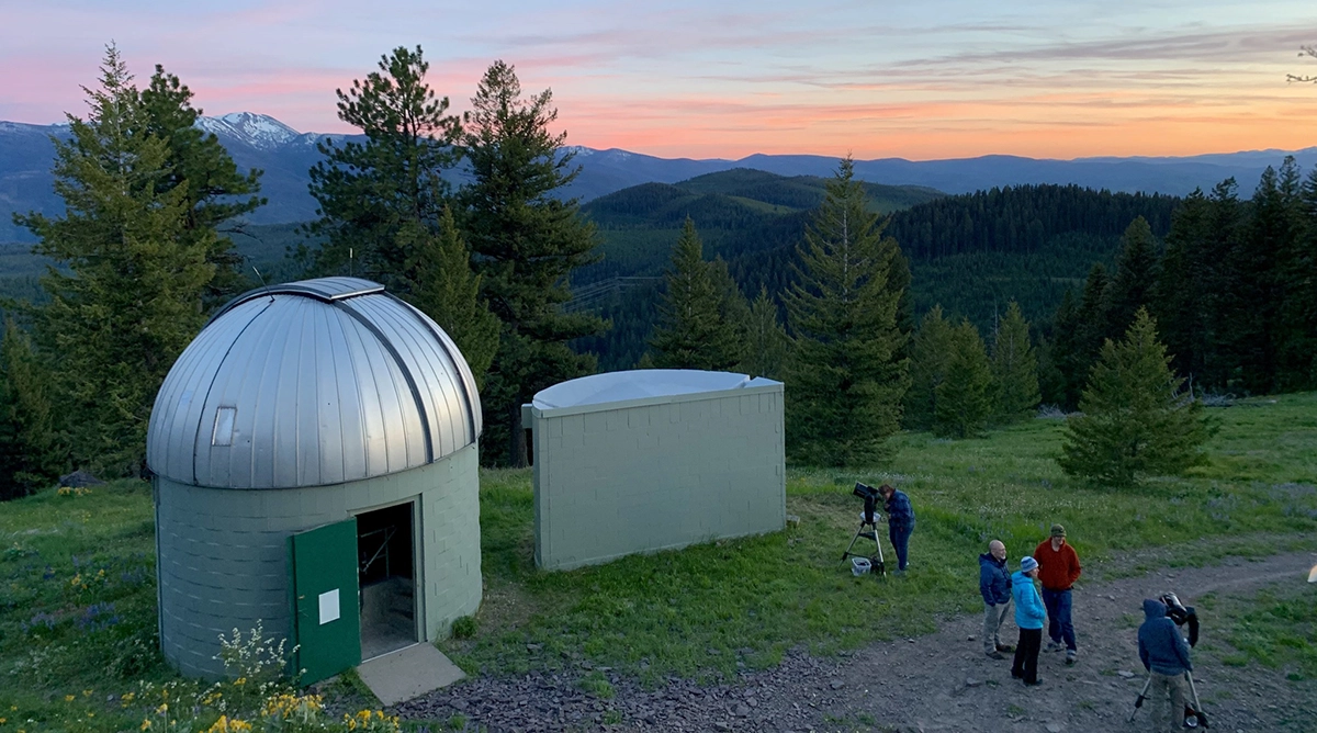 UM's Blue Mountain Observatory at sunset