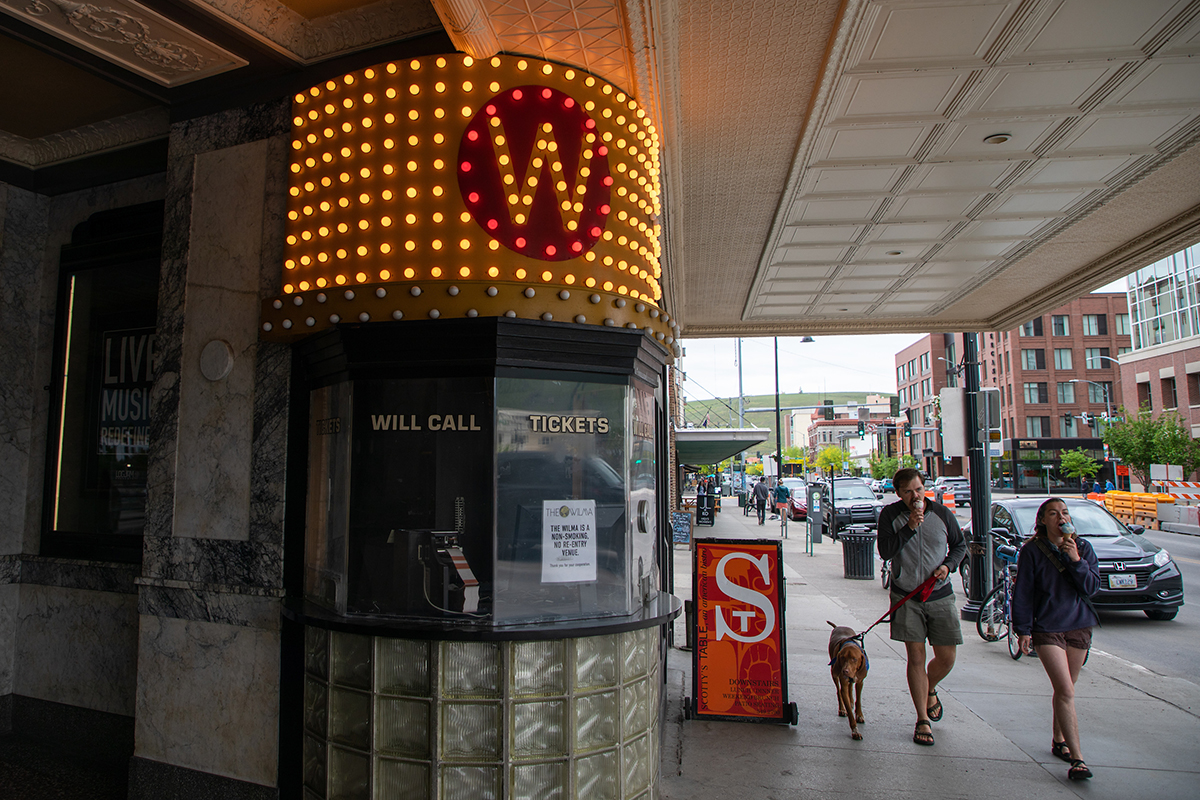The Wilma box office in downtown Missoula