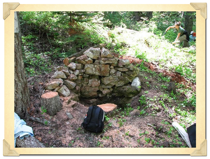 Chinese rock hearth after hazard tree removal.