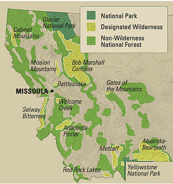 Wilderness areas near the University of Montana