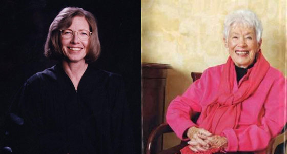 Justice Karla Gray and Fern Blewett