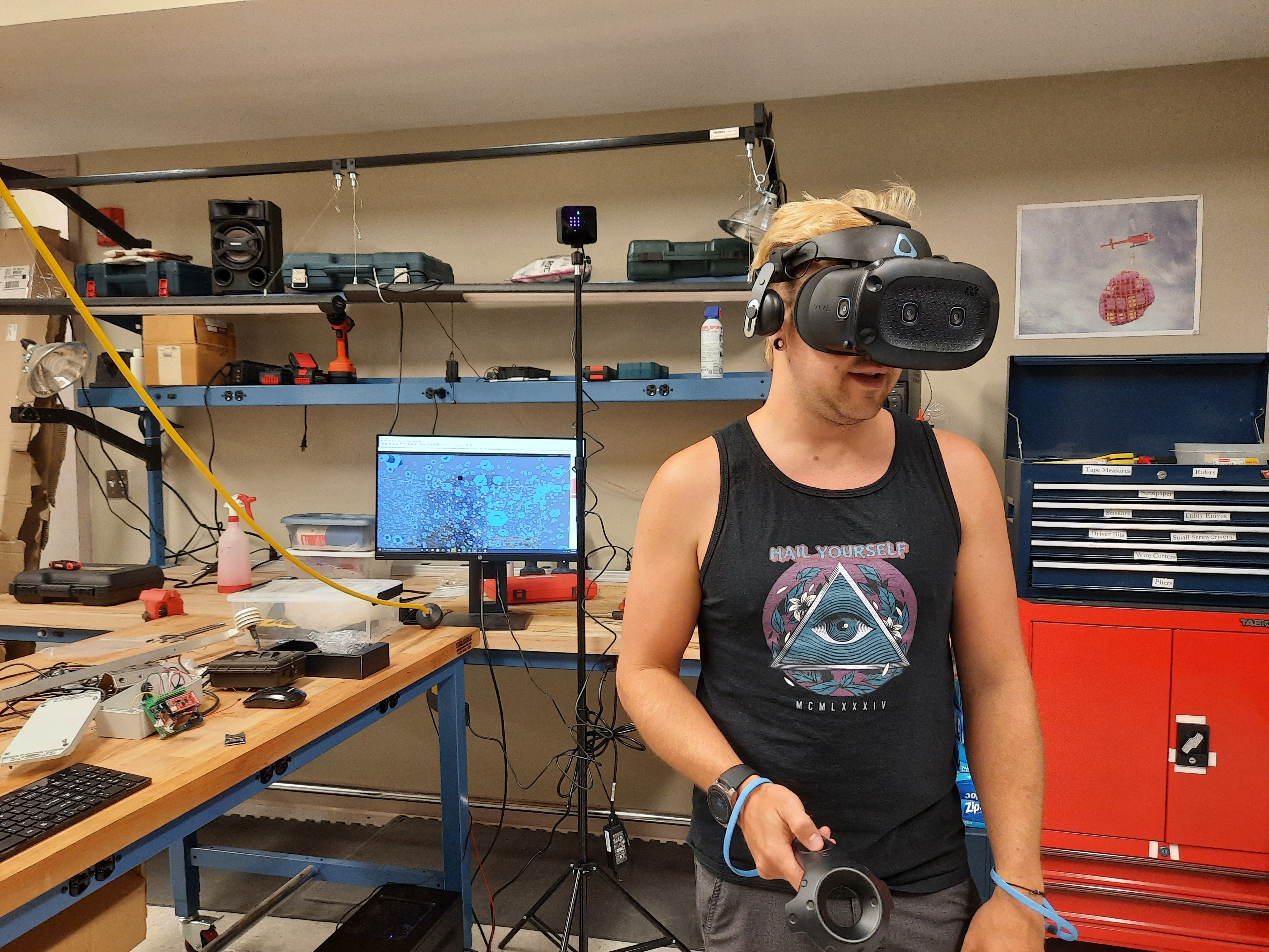 Student using VR