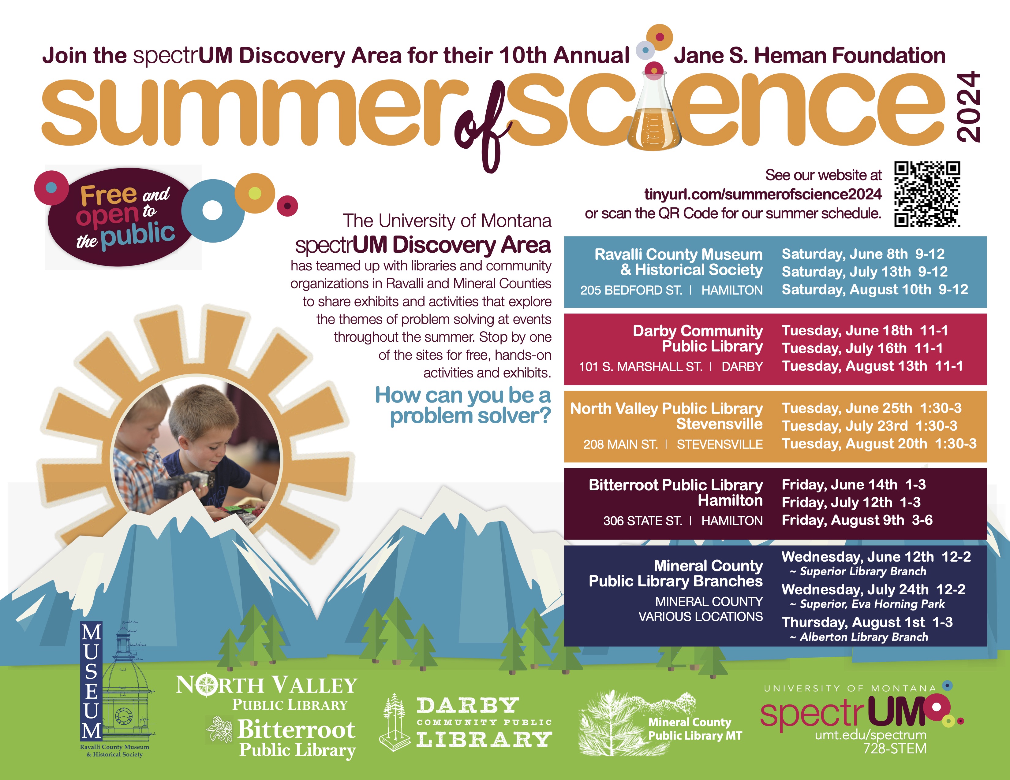 Summer of Science 2024 schedule of events